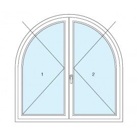 FINESTRA AD ARCO 2 ANTE TUTTO SESTO / SESTO RIBASSATO