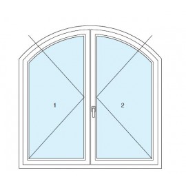 FINESTRA AD ARCO 2 ANTE TUTTO SESTO / SESTO RIBASSATO