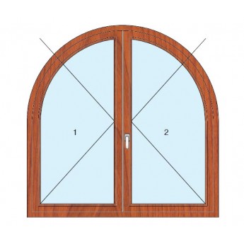 FINESTRA AD ARCO 2 ANTE TUTTO SESTO / SESTO RIBASSATO